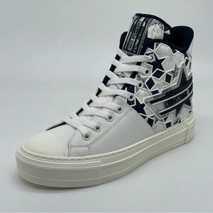 DIOR WALK N Walk'N"Dior Star Lace Up High Top Leather Flat Sneakers Shoes 37.5